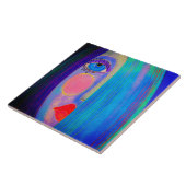 Carreau Mystère Abstraite peinture numérique d'une femme (Côté)