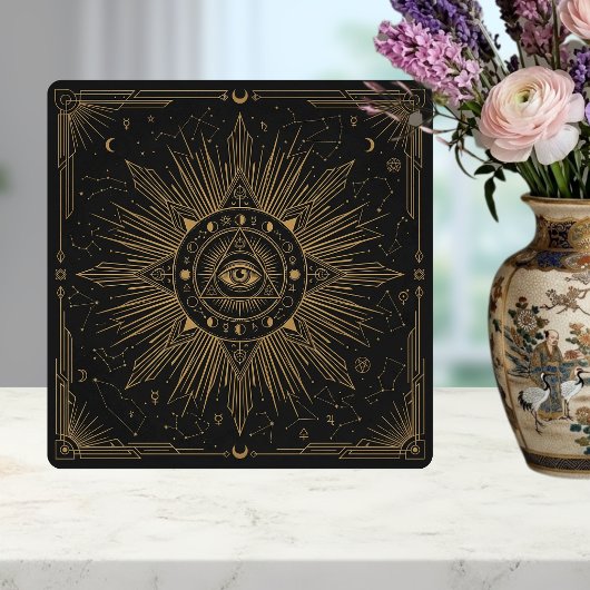 Carreau Mystic Eye Celestial Constellations Gold Design Ce