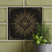 Carreau Mystic Eye Celestial Constellations Gold Design Ce