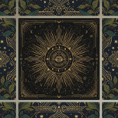 Carreau Mystic Eye Celestial Constellations Gold Design Ce