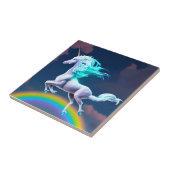 Carreau Mystic Night Flying Unicorn Rainbow Ceramic Tile (Côté)