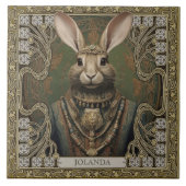 Carreau Mystique Esprit de lapin Adorments tribaux (Devant)