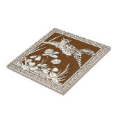 Carreau N° 7 de 12 Repro 1880 Série d'oiseaux de Minton Mo (Côté)