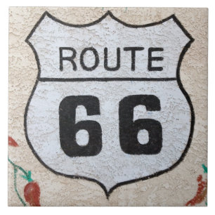 Carreau NA, États-Unis, Arizona, Holbrook Route 66 panneau