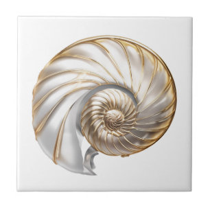 Carreau Nacre de coquillage nautile lustre 3D mer plage