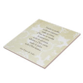 Carreau "Nada te turbe" San Teresa di Avila Blanc sur blan (Côté)