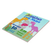 Carreau Naissance nouveau-née de garçon d'oeufs de (Côté)