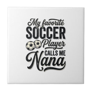 Carreau Nana de foot Vintage Gravure Famille Joueur Chemis