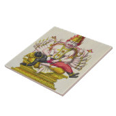 Carreau Narasimha, gravé par de Marlet (litho de couleur) (Côté)