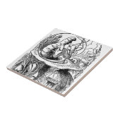 Carreau Narguilé fumant Caterpillar Alice au pays des (Côté)