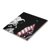 Carreau NASA Apollo 17 astronaute Drapeau de la lune de te (Côté)