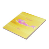 Carreau natation rose sous-marine de sirène (Côté)