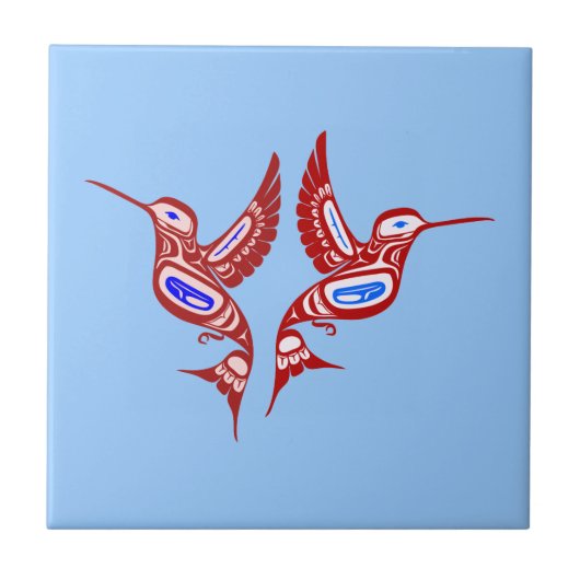 Carreau Native American birds (Devant)