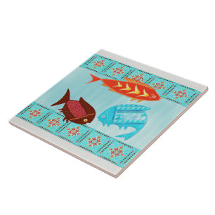 Carreau Native American River Folk SALLE DE BAINS DÉCORATI