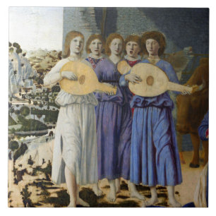Carreau NATIVITÉ DE JÉSUS, ANGES par PIERO DELLA FRANCESCA