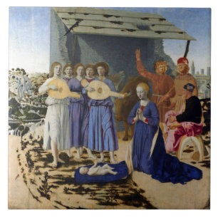 Carreau NATIVITÉ DE JÉSUS, ANGES par PIERO DELLA FRANCESCA