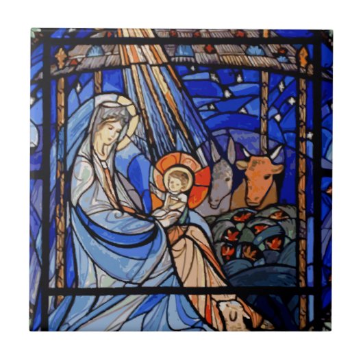 Carreau Nativité du style Verre Trait (Devant)