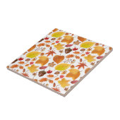 Carreau Natural Autumn Earth Tones Leaves and Acorns (Côté)