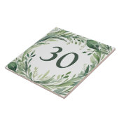 Carreau Nature Aquarelle Custom House Numéro Plaque (Côté)