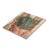 Carreau Nature morte Pot de fleurs avec ciboulette par Vin (Côté)