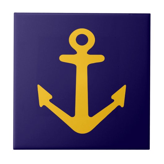 Carreau Nautical anchor logo Ceramic Tile (Devant)