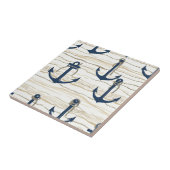 Carreau Nautical Anchor Pattern on Driftwood (1) (Côté)
