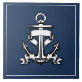 Carreau Nautical Ocean Beach House Marine Blue Ship Ancre (Devant)