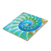 Carreau Nautilus bleu (Côté)