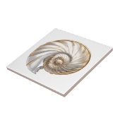 Carreau Nautilus coquillage perle luster de plage 3D mer (Côté)