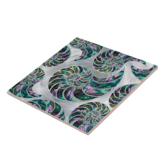 Carreau Nautilus Shell Abalone et Pearl (Côté)