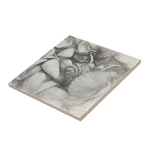 Carreau Nautique Sea Shells Ocean Beach Vintage Antique