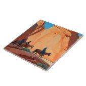 Carreau « Navajos dans un canyon » par Maynard Dixon (Côté)
