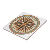 Carreau Navigateur de boussole du navire Vintage nautique (Côté)