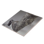 Carreau Navire de Bucchero sous forme de jambe avec (Côté)