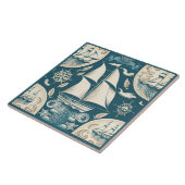 Carreau Navire nautique et océan Céramique à thème n° 14 (Côté)