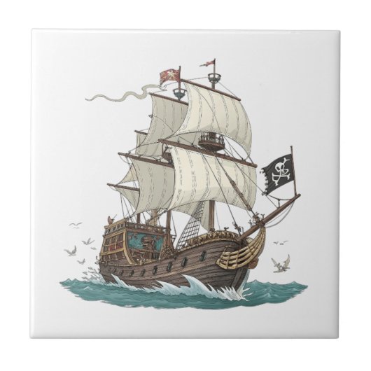 Carreau Navire Pirate (Devant)