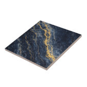 Carreau Navy Blue & Gold Natural Marble – Luxury (Côté)