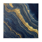 Carreau Navy & Gold Natural Marble – Luxury Ceramic Tile (Devant)