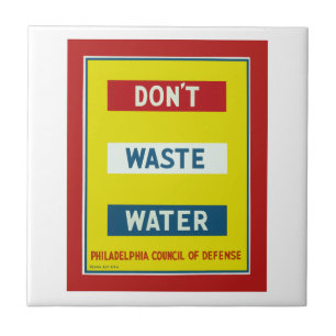 Carreau Ne gaspillez pas l'eau