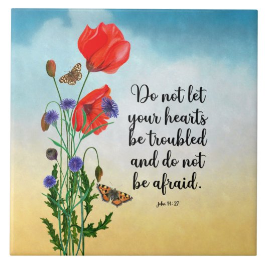 Carreau Ne laissez pas votre coeur troublé (Devant)