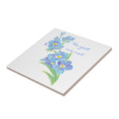 Carreau "Ne m'oublie pas", Jardin aux fleurs aquarelle (Côté)