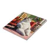 Carreau Ne pas déranger le gros chat amusant (Côté)