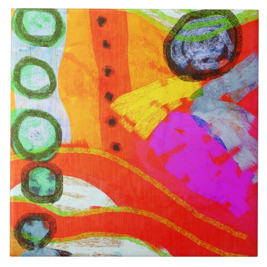 Carreau Ne va nulle part peinture numérique Abstraite (Devant)