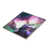 Carreau Nebula Turquoise rose violet (Côté)