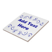 Carreau Néerlandais bleu Ajouter du texte en céramique (Côté)