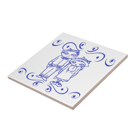 Carreau Néerlandais Blue Kids (Côté)