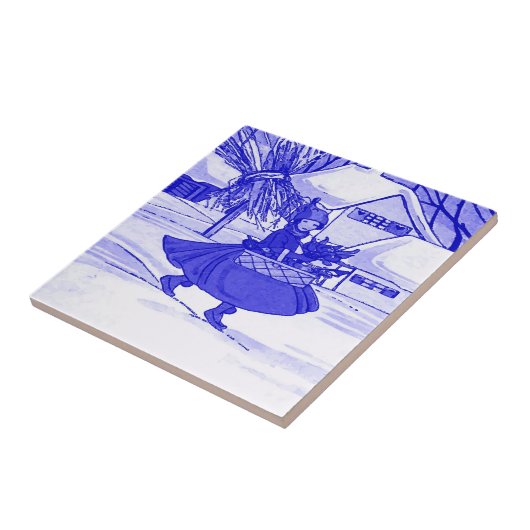 Carreau Néerlandaise, Delft Blue (Côté)