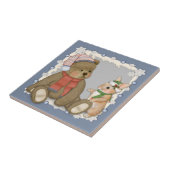 Carreau Neige Noël Teddy et Bunny (Côté)
