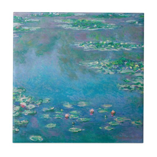 CARREAU "NÉNUPHARS" MONET FINE ART TILE CÉRAMIQUE (Devant)