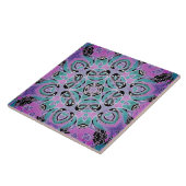 Carreau Neon kaleidoscope, mandala (Côté)